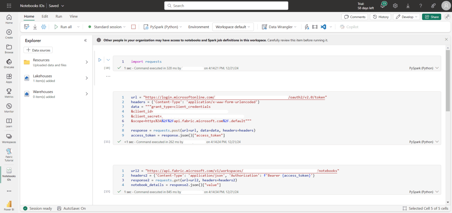 Microsoft Fabric: Dynamically Provide Notebook ID in Data Factory Pipeline