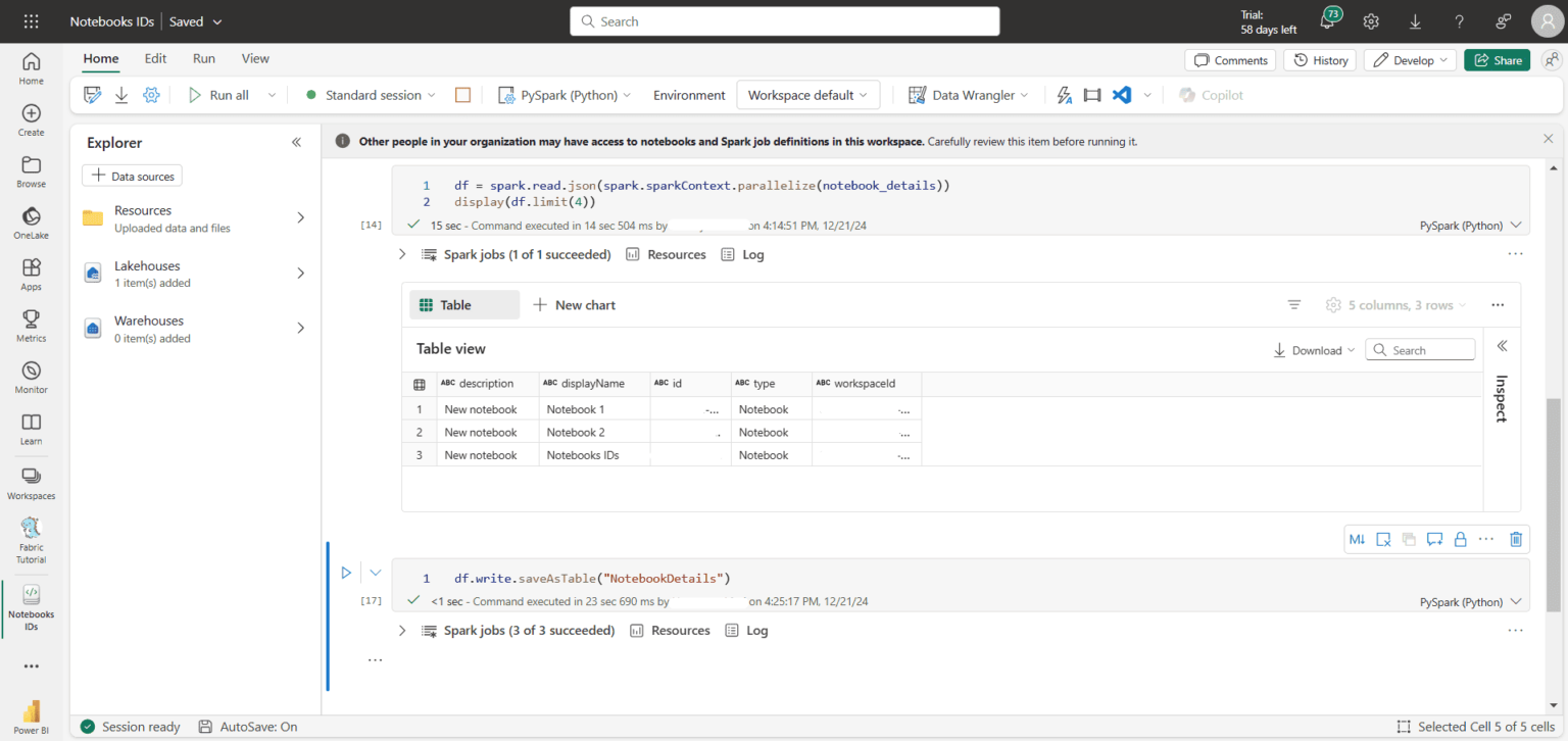 Microsoft Fabric: Dynamically Provide Notebook ID in Data Factory Pipeline
