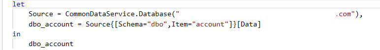 Power Query Dataverse Connector M Query Code