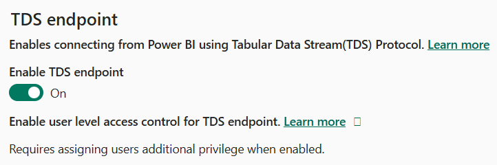 Power Platform TDS Endpoint Settings