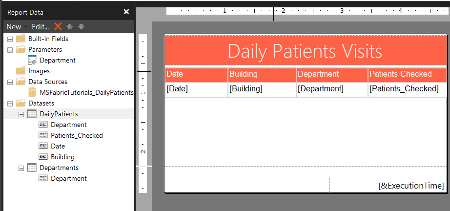 Power BI Paginated Report connected to Semantic Model