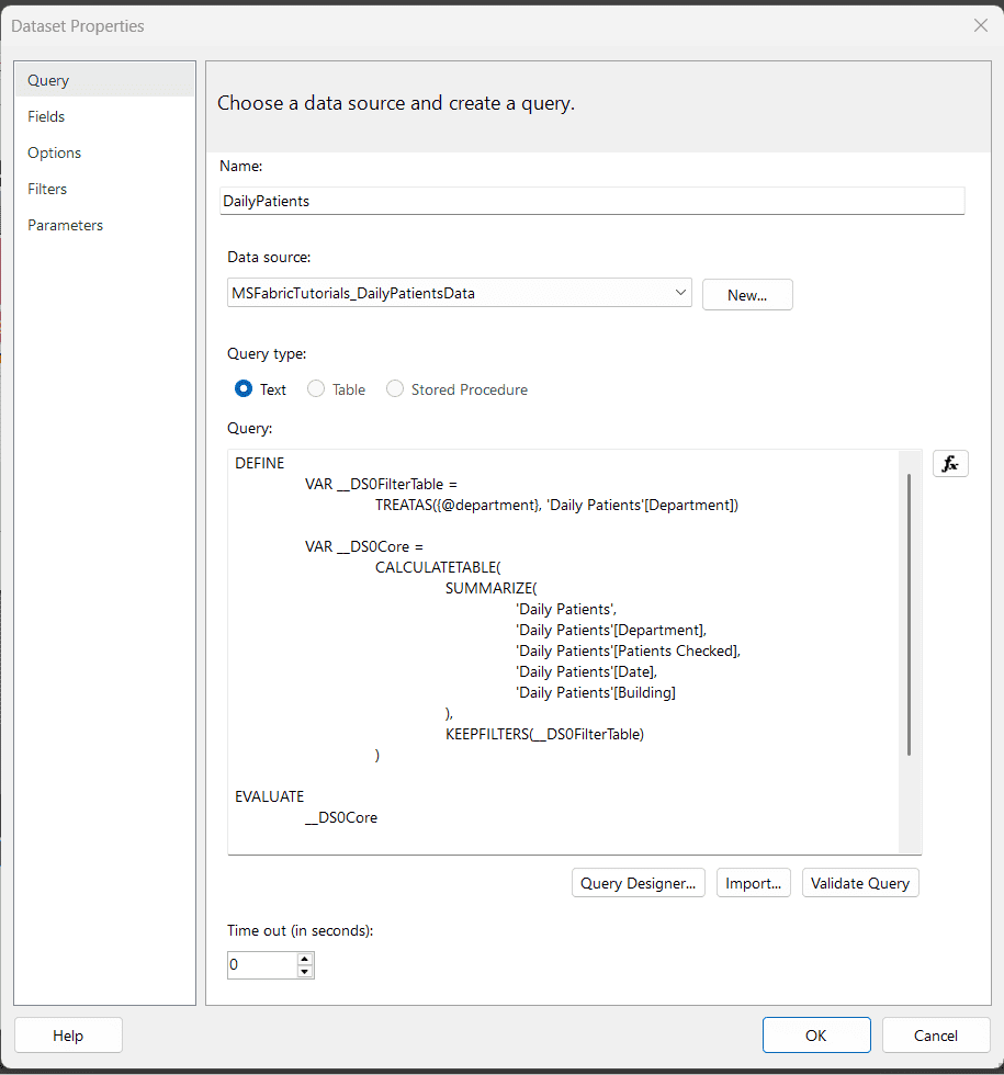 Power BI Paginated Report DAX for Semantic Model