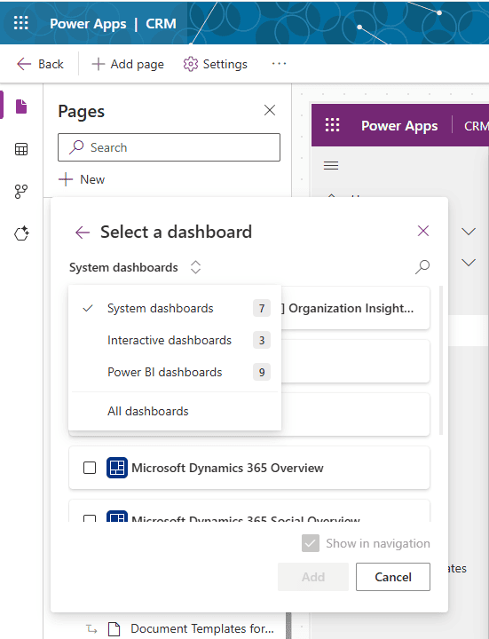 Add Power BI reports in Power Platform model driven apps