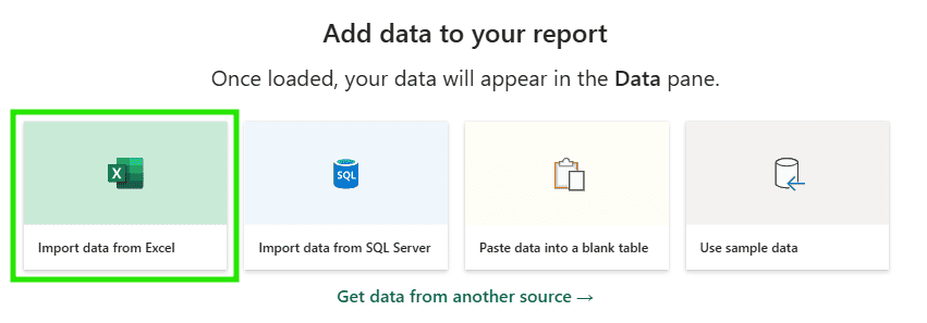 Import Microsoft Excel data into Power BI Desktop