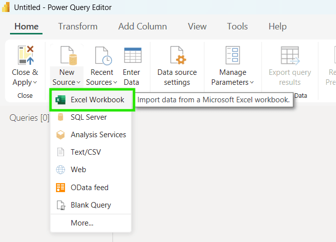 Import Microsoft Excel data into Power BI Desktop using Power Query