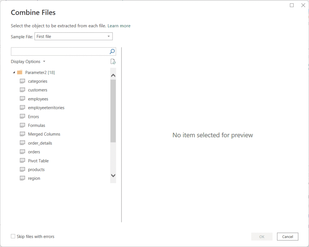 Combine multiple excel files data in Power BI Desktop